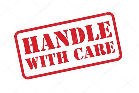 Handle With Care Rubber Stamp Vector Over A White Background Stock