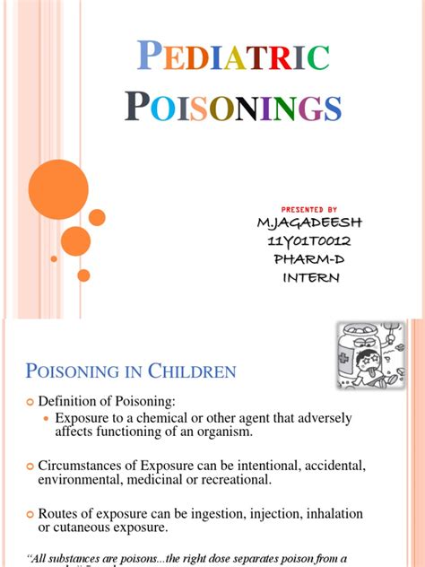 Pediatric Poisoning Medicine Clinical Medicine