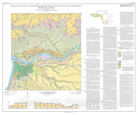 Map Surficial Geologic Map Of The Lewiston Orchards North Quadrangle