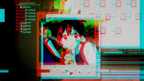 Anime Girl Aesthetic Glitch 4k Ultra Hd Wallpaper Anime Aesthetic
