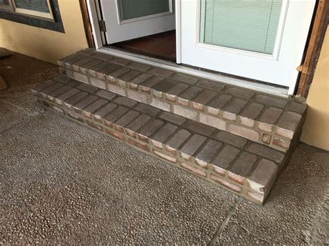 Back Porch Stairs Updated With Vintage Dhanis Brick Porch Stairs