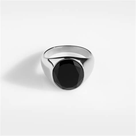 Oval Black Onyx Signature Silver Ring Silver Rings Northern Legacy