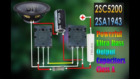 Diy Powerful Ultra Bass Audio Amplifier Using Sc And Sa