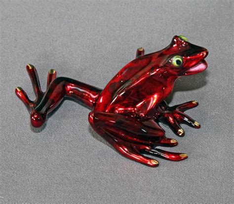 Bronze Frog Sculpture Amphibian Metal Art Figurine Statue Etsy