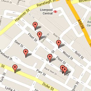 Liverpool Nightlife Map City Centre Guide Drinking Bars Nightclubs