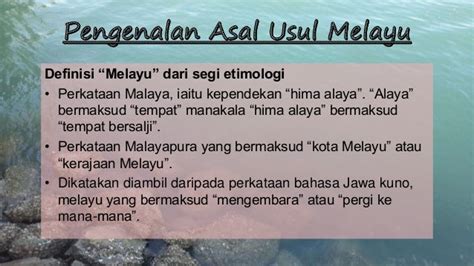 Pengenalan Asal Usul Bahasa Melayu Pengenalan Asal Us