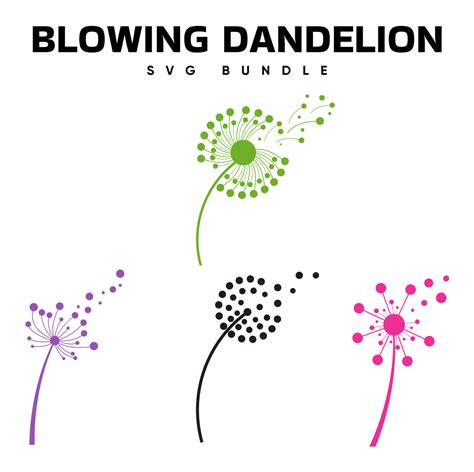 Blowing Dandelion SVG Free – MasterBundles