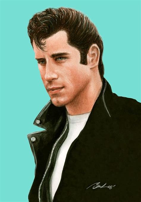 © provided by daily mail mailonline logo. John Travolta Grease Painting by Bruce Lennon