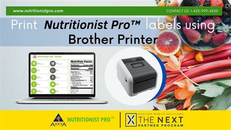 Print Nutritionist Pro Labels Using Brother Printer