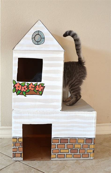 Give Kitty Something To Purr About With Their Own Cardboard Cat Mansion