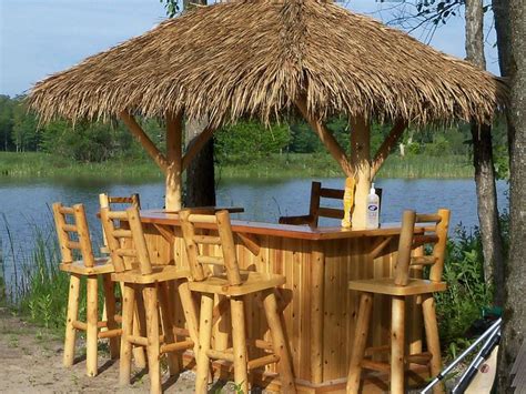 Tiki Hut Tropical Paradise Outdoor Tiki Bar Tiki Bar Backyard