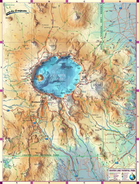 31 Map Of Crater Lake Maps Database Source