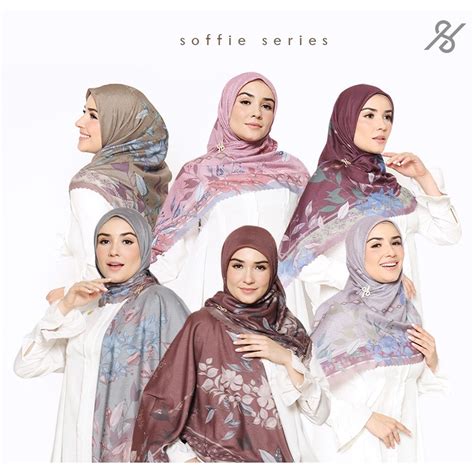 Jual Hessya Scarf Soffie Series Hijab Motif Segiempat Voal Printing
