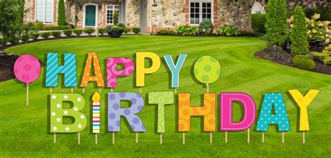 Our yard signs are printed on both sides & made for sturdy easy ground mounting. Happy Birthday Yard Sign, 15 pcs, Stakes Included, Outdoor ...