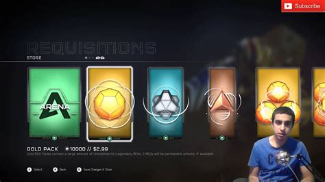 Halo 5 Opening 150k Gold Req Packs Youtube