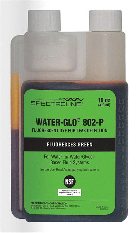 Spectroline 1 Pt Capsule Size Industrial Fluorescent Water Dye