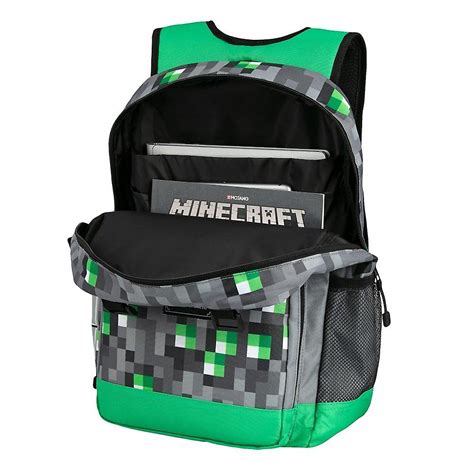 Minecraft Emerald Survivalist Backpack Satchel Bag 42x30x14cm Fruugo Us