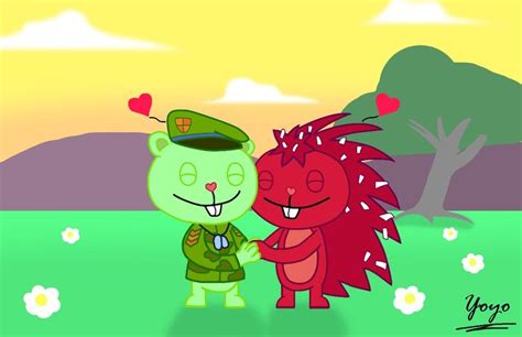 Htf Flippy X Flaky Happy Tree Friends Friend Cartoon Cartoon