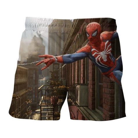 Cool Spider Man Wall Clinging Design Full Print Boardshorts