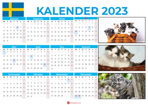 Kalender 2023 Sverige Med Helgdagar Och Veckonummer