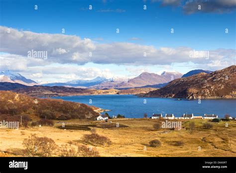 Kenmore Village And Loch Torridon On An Early Spring Day In The West