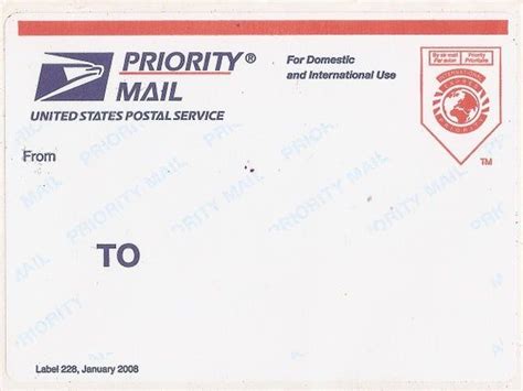 Shipping Priority Mail Etsy Address Label Template Shipping Label