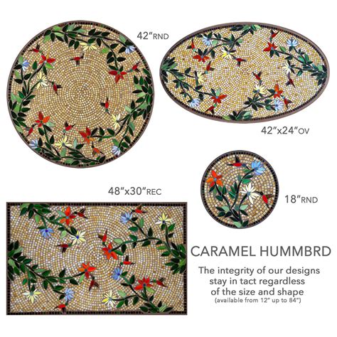 Caramel Hummingbird Mosaic Table Tops Neille Olson Mosaics Iron Accents