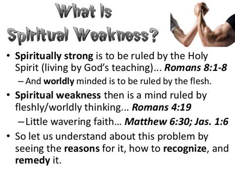 Understanding Spiritual Weakness