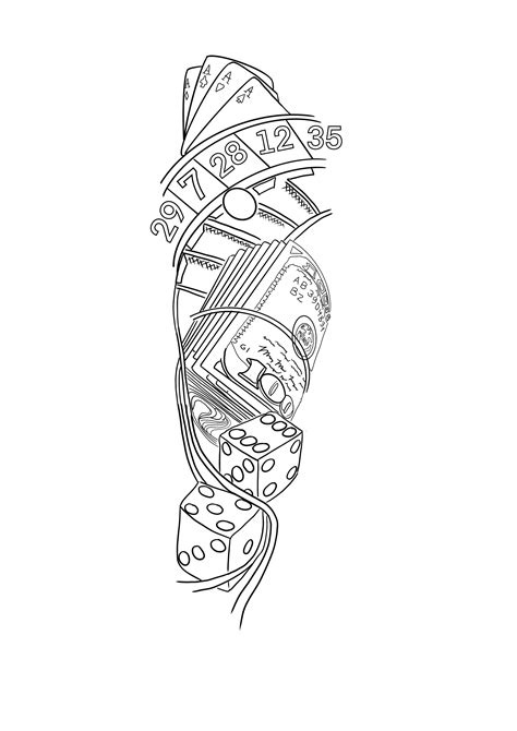 Line Drawing Tattoo Sleeve Outline Easy Drawing Ideas