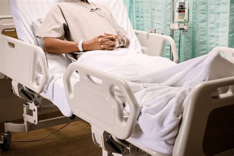 Male Patient On Patient Bed In Hospital Stock Photo Image Of