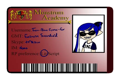 Monstrum Academy Contact Card By That Blue Fennec Fox On Deviantart