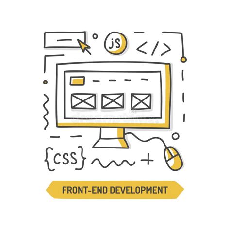 Frontend Development Doodle Stock Illustration Illustration Of Site
