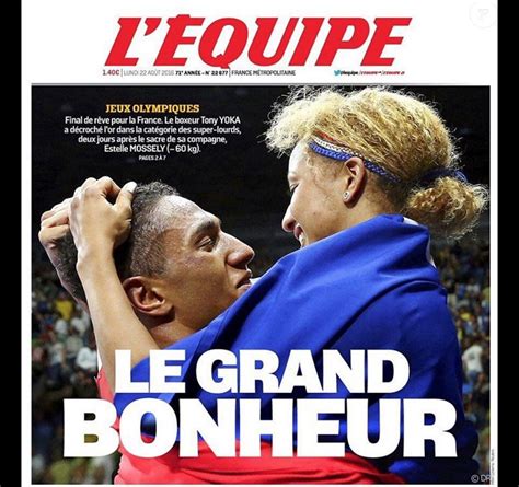 La boxeuse championne olympique des jeux de rio en 2016 avait une bonne et une mauvaise nouvelle à annoncer à ses fans. Estelle Mossely et Tony Yoka, tous les deux champions olympiques de boxe, en couverture de l ...