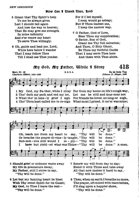 The Lutheran Hymnal 418 My God My Father While I Stray