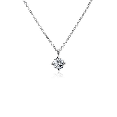Lightbox Lab Grown Diamond Round Solitaire Pendant Necklace In 14k