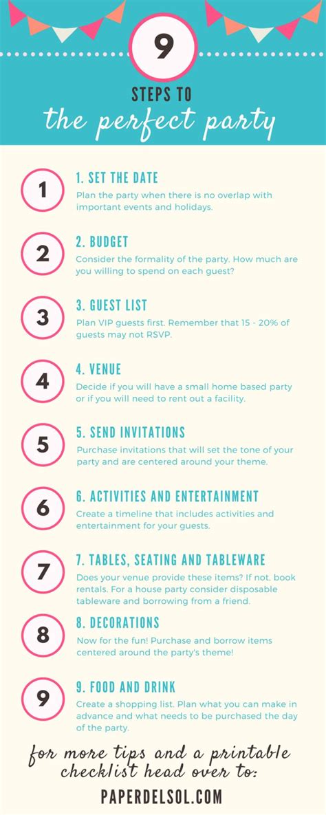 9 Steps To Planning The Perfect Party And Party Planning Checklist