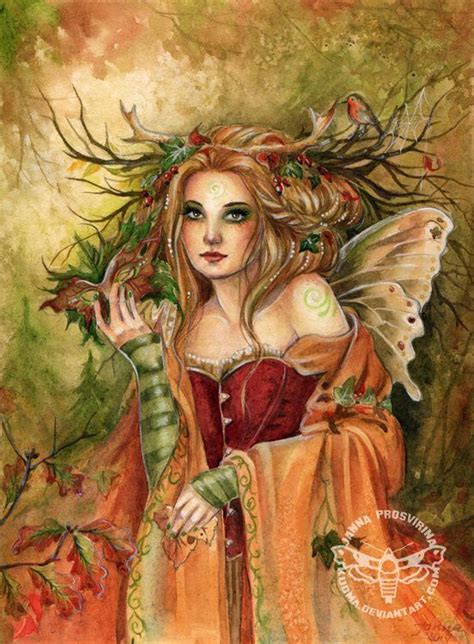 Janna Prosvirina Fantasy Fairy Fairy Art Mermaid Fairy Autumn Fairy