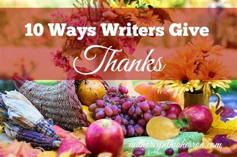 10 Ways Writers Give Thanks With Images Give Thanks