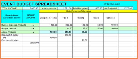 10 Event Budget Spreadsheet Template Excel Spreadsheets