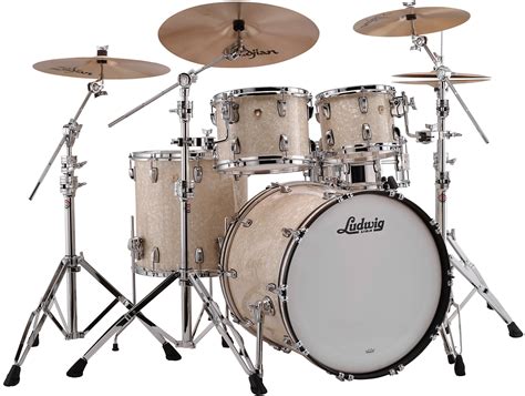 Ludwig Classic Maple Shell Pack 22 Mod Vintage White Marine Pearl