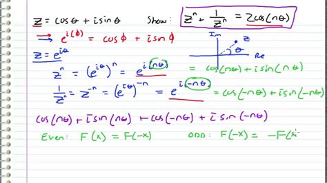 complex analysis show z n z n 2cos n theta request youtube
