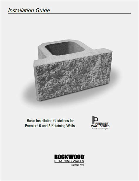 Installation Manuals Rockwood Retaining Walls