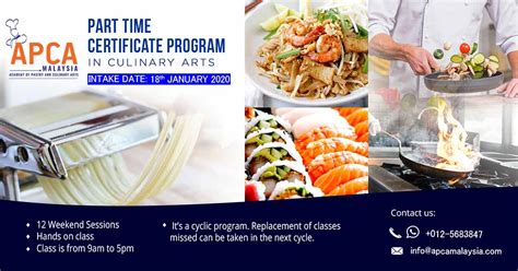 Applications to work part time must be made through the educational institution at which the international students are enrolled. Culinary - Part Time - Academy of Pastry & Culinary Arts ...