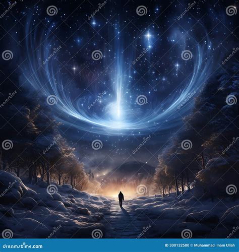 Ethereal Christmas Comet Celestial Visitor, Trailing Holiday Sparkles