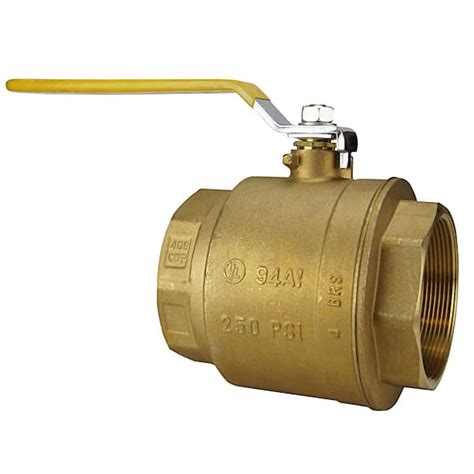 Apollo 4 In Brass Fnpt X Fnpt Full Port Ball Valve 94a10a01 The Home