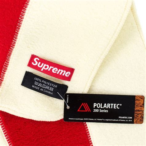 Supreme Polartec® Scarf White Red White Red Clothes And Accesories