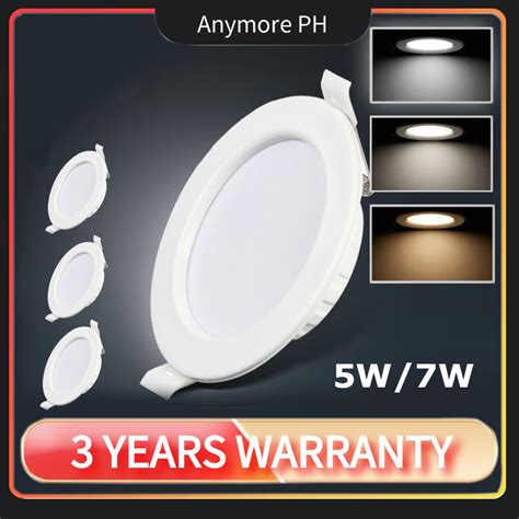 Anymore Ph Led Downlight Recessed Pin Lights Panel Ceiling Light 3 Color Temperature 2 Years