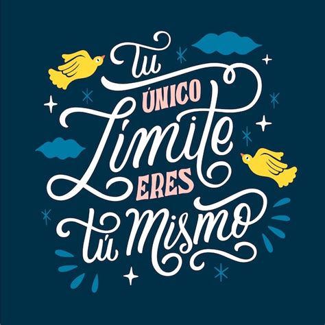 Free Vector Hand Drawn Motivational Phrases In Spanish Lettering Design