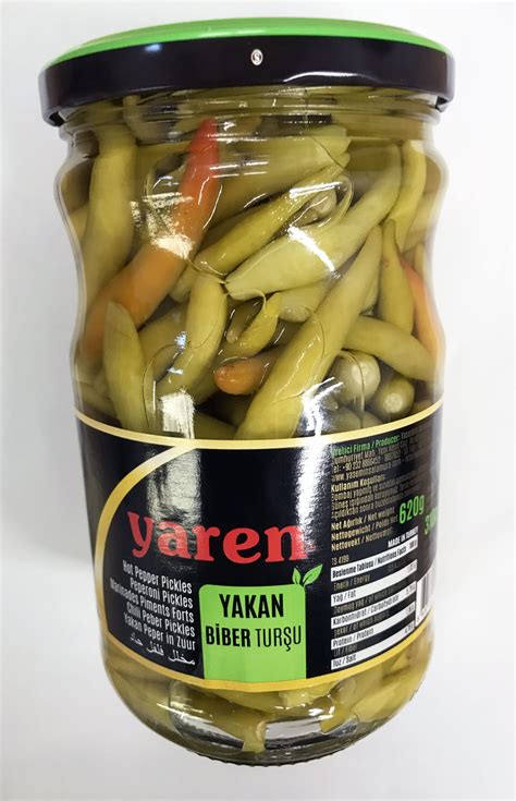 Turkish Yaren Hot Pepper Pickled Aci Biber Tursu Tursusu Gr