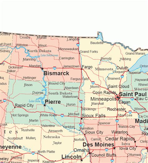 Plain Map Of United States
